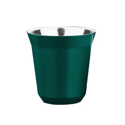304 Stainless Steel Coffee Capsule Cup Double Insulation Coffee Cup, Style: Large Green-garmade.com