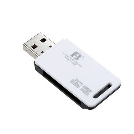 5 PCS FB FB-360 2 in 1 USB Computer Card Reader(White)-garmade.com