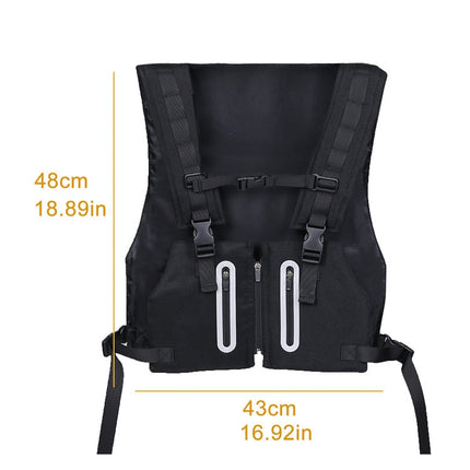 Outdoor Luminous Cycling Sports Vest Bag, Size: Free Size(White)-garmade.com