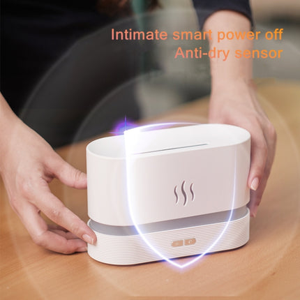 Flame Aroma Diffuser Night Light Humidifier(White)-garmade.com