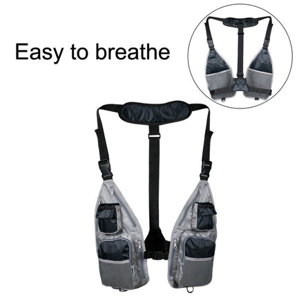 Breathable Oxford Cloth Fishing Vest(Black Gray)-garmade.com