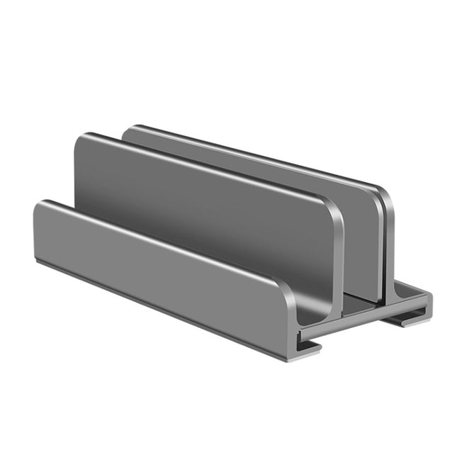 Aluminum Alloy Laptop Tablet Phone Storage Stand, Color: L401 Double Slot (Gray)-garmade.com