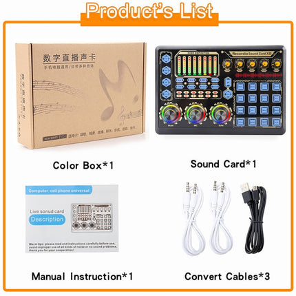 GAX-X8 Live Microphone Equipment Sound Card-garmade.com