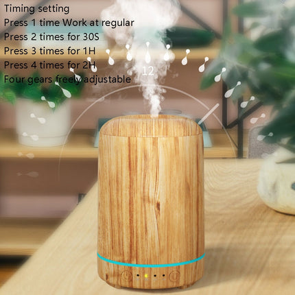 STB-105 Wood Grain Aromatherapy USB Air Purifier(Light Wooden Grain)-garmade.com