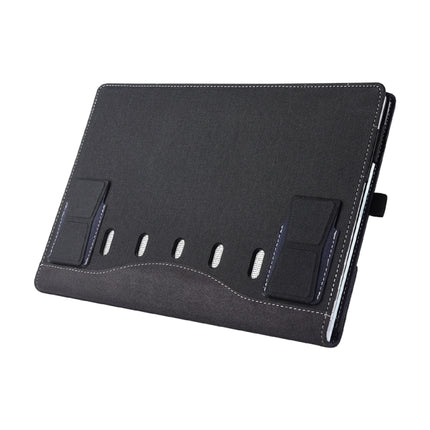 Multifunctional PU Leather Laptop Case With Stand Function, Color: 15.6 inch Black-garmade.com