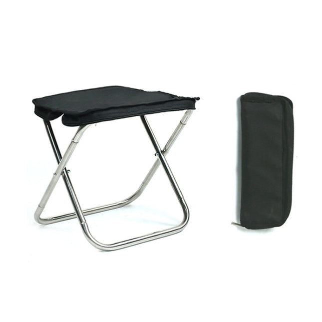 Outdoor Portable Handbag Folding Fishing Stool(Black)-garmade.com