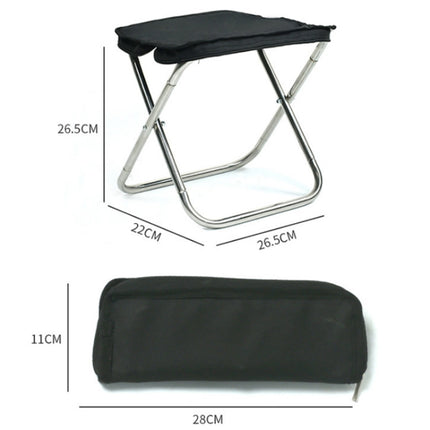 Outdoor Portable Handbag Folding Fishing Stool(Black)-garmade.com