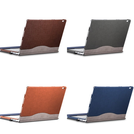PU Leather Laptop Protective Sleeve For Microsoft Surface Book 1 13.5 inches(Business Brown)-garmade.com