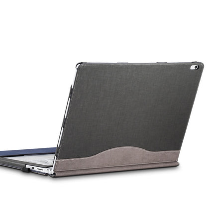 PU Leather Laptop Protective Sleeve For Microsoft Surface Book 2 15 inches(Gentleman Gray)-garmade.com