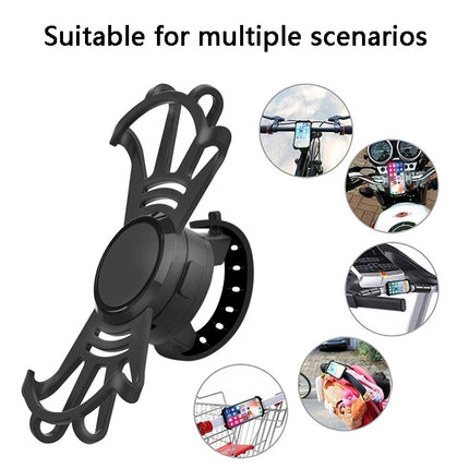 M-8 Multi-Functional 360 Rotating Bicycle Phone Frame(Black)-garmade.com