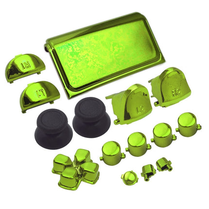 Electroplating Button Set For PS4 Slim(Green)-garmade.com