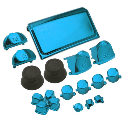 Electroplating Button Set For PS4 Slim(Blue)-garmade.com