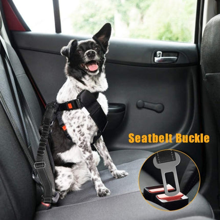 Medium Large Dog Pet Safety Rope Pet Car Seat Belt(Red)-garmade.com