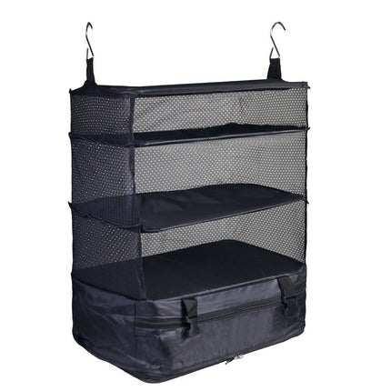 Three-Layer Hanging Cabinet Storage Bag(Black)-garmade.com