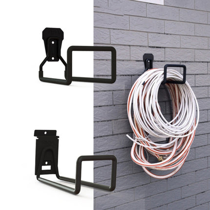 Pipeline Hook Heavy Water Pipe Wire Storage Garage Hook, Style: On Wall(Black)-garmade.com
