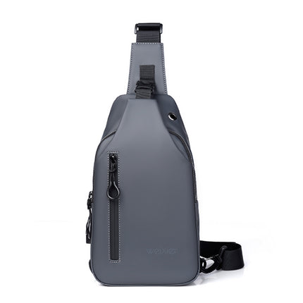 WEIXIER XB301 Men Chest Bag Outdoor Leisure Messenger Bag(Gray)-garmade.com