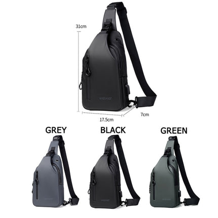 WEIXIER XB301 Men Chest Bag Outdoor Leisure Messenger Bag(Black )-garmade.com