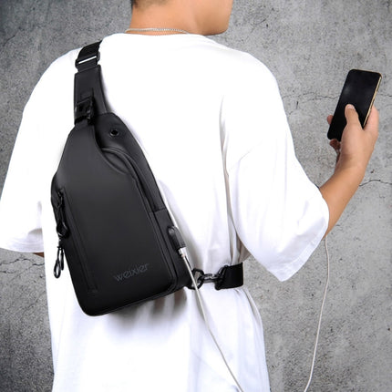 WEIXIER XB301 Men Chest Bag Outdoor Leisure Messenger Bag(Black )-garmade.com