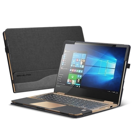 Laptop PU Leather Protective Case For Lenovo Yoga 730-13(Gentleman Gray)-garmade.com