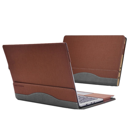 Laptop PU Leather Protective Case For Lenovo Yoga 730-13(Business Brown)-garmade.com