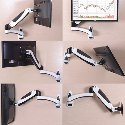 Gibbon Mounts GM112W Wall-Mounted Gas Spring Lifting Computer Monitor Stand(Factory Color)-garmade.com