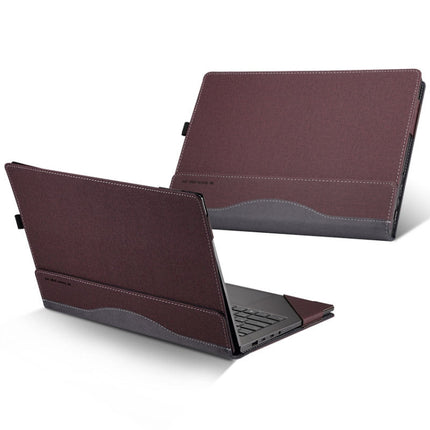 Laptop PU Leather Protective Case For Lenovo Yoga 530-14(Wine Red)-garmade.com