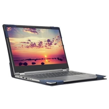 Laptop PU Leather Protective Case For Lenovo Yoga 530-14(Blue)-garmade.com