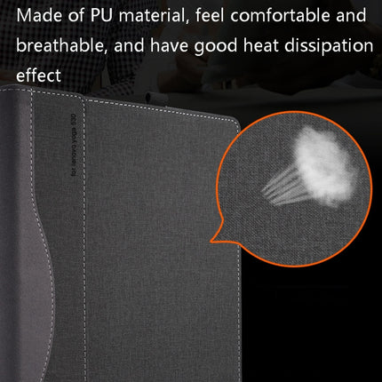 Laptop PU Leather Protective Case For Lenovo Yoga 530-14(Dark Gray)-garmade.com