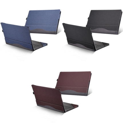 Laptop PU Leather Protective Case For IdeaPad C340 14 inch(Dark Gray)-garmade.com