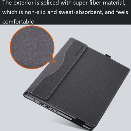 Laptop PU Leather Protective Case For IdeaPad C340 14 inch(Dark Gray)-garmade.com