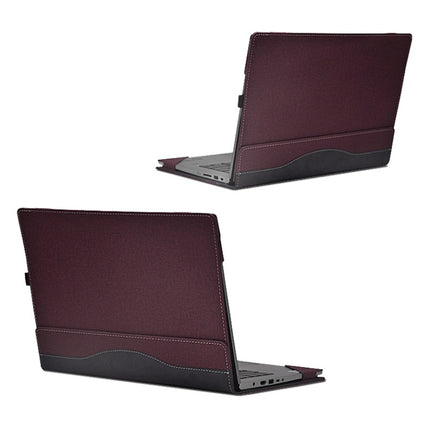 PU Leather Laptop Case For HP Spectre X360 13-AW 13.3(Wine Red)-garmade.com