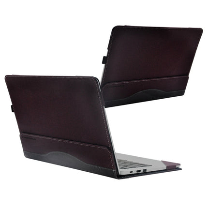 PU Leather Laptop Protective Case For Huawei Honor MagicBook(Wine Red)-garmade.com