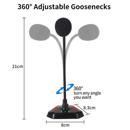 MI520 Desktop Computer Gooseneck Condenser Microphone USB Version without RGB Breathing Lamp-garmade.com