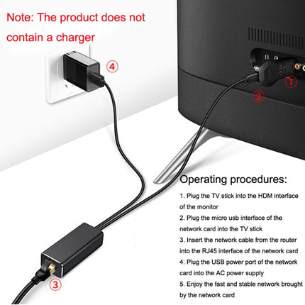 WK1109 Micro USB to RJ45 Network Card For Fire TV Stick-garmade.com