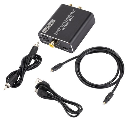 YP018 Digital To Analog Audio Converter Host+USB Cable+Fiber Optic Cable+Coaxial Cable-garmade.com