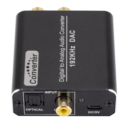 YP018 Digital To Analog Audio Converter Host+USB Cable+Fiber Optic Cable+Coaxial Cable-garmade.com