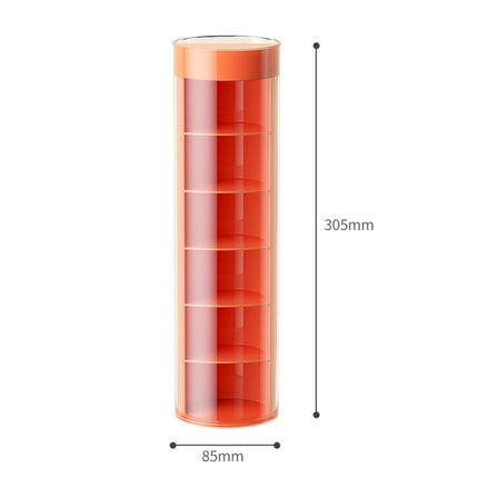 Cylindrical Type Socks Panties Dustproof Storage Box(Orange)-garmade.com