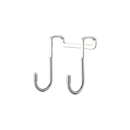 5 PCS S-Shaped Double Hook Stainless Steel Coat And Drawer Door Rear Hook(Stainless Steel Color)-garmade.com