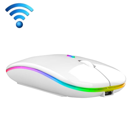 C7002 2400DPI 4 Keys Colorful Luminous Wireless Mouse, Color: 2.4G White-garmade.com