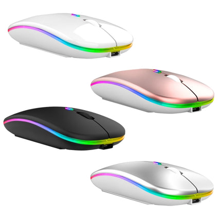 C7002 2400DPI 4 Keys Colorful Luminous Wireless Mouse, Color: 2.4G Silver Gray-garmade.com