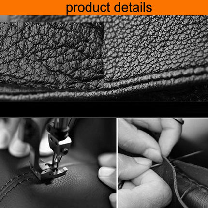 1 Pair JJ-2002 Outdoor Gardening Cut-Proof Genuine Leather Welding Gloves, Length 40cm(Black)-garmade.com
