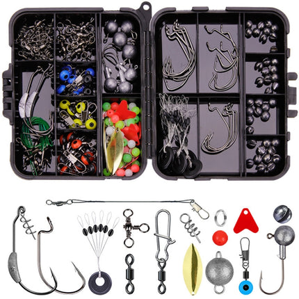 213 PCS / Set Road Squid Hook Accessories Set(026 Black Box)-garmade.com