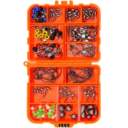 165 PCS / Set Road Squid Hook Accessories Set(026 Orange Box)-garmade.com