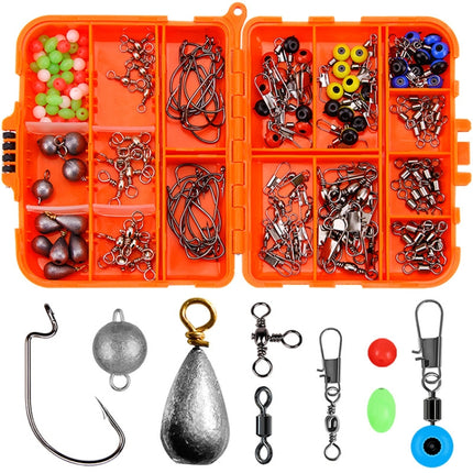 165 PCS / Set Road Squid Hook Accessories Set(026 Orange Box)-garmade.com