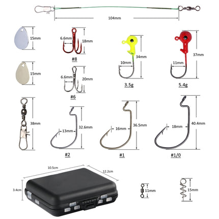 128 PCS / Set Road Squid Hook Accessories Set-garmade.com