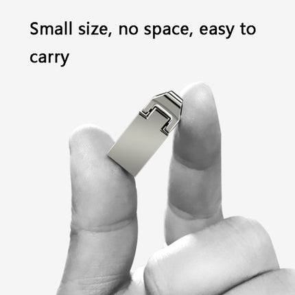 It02 High-Speed USB 2.0 Chain Buckle Metal USB Flash Drives, Capacity: 4GB(White)-garmade.com