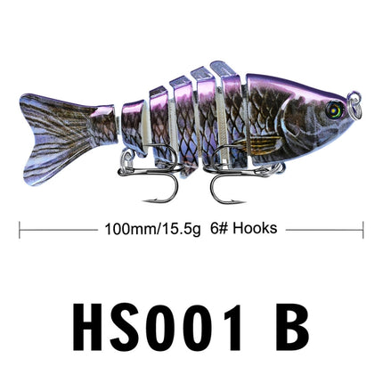 2 PCS PROBEROS HS001 10cm 15.5g Road Sub-Fish Bait Plastic Hard Bait(B)-garmade.com