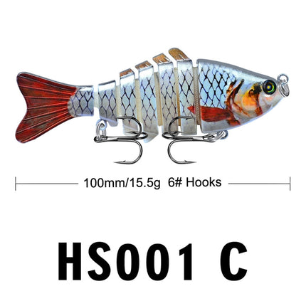 2 PCS PROBEROS HS001 10cm 15.5g Road Sub-Fish Bait Plastic Hard Bait(C)-garmade.com