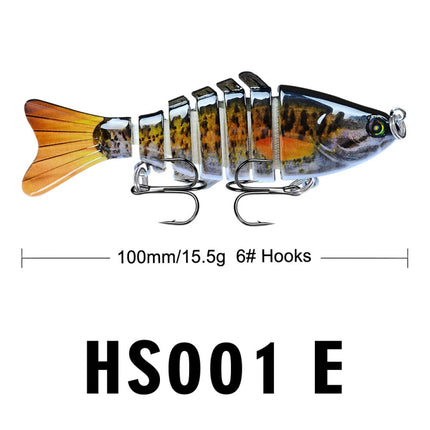 2 PCS PROBEROS HS001 10cm 15.5g Road Sub-Fish Bait Plastic Hard Bait(E)-garmade.com