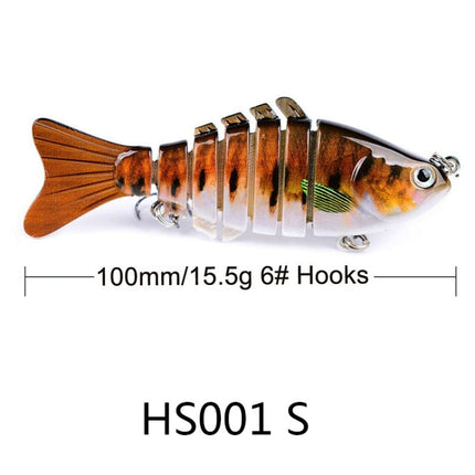 2 PCS PROBEROS HS001 10cm 15.5g Road Sub-Fish Bait Plastic Hard Bait(S)-garmade.com